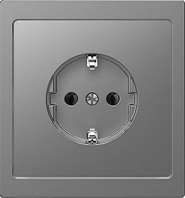 Merten D-Life socket outlet (stainless steel)